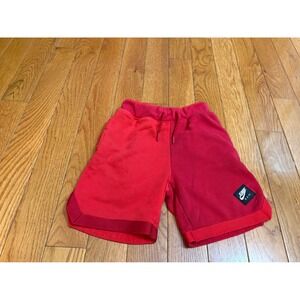 Jordan Kids Jumpman Red Colorblock Fleece Athletic Shorts Size S 8-10 Years